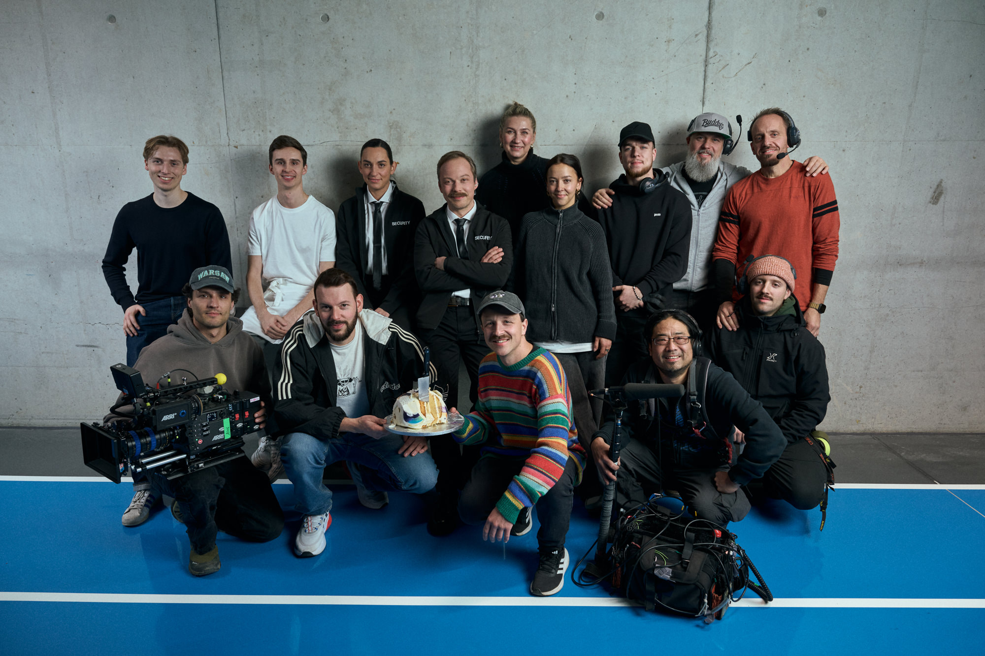 Gute Laune bei einer Werbefilmproduktion von quadratkollektiv. / Good vibes during a commercial film production by quadratkollektiv.